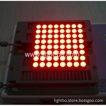 Super Bright Red 1.5 Inches 8 X 8 Dot Matrix Led Displays With Outer Dimensions 38 X 38 Mm 